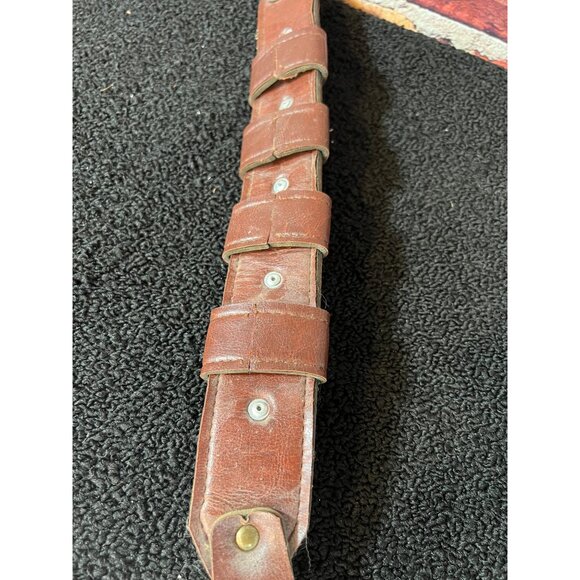 Vintage Leather Strap With Brass Sleigh Jingle Christmas Bells C3 - Picture 4 of 4
